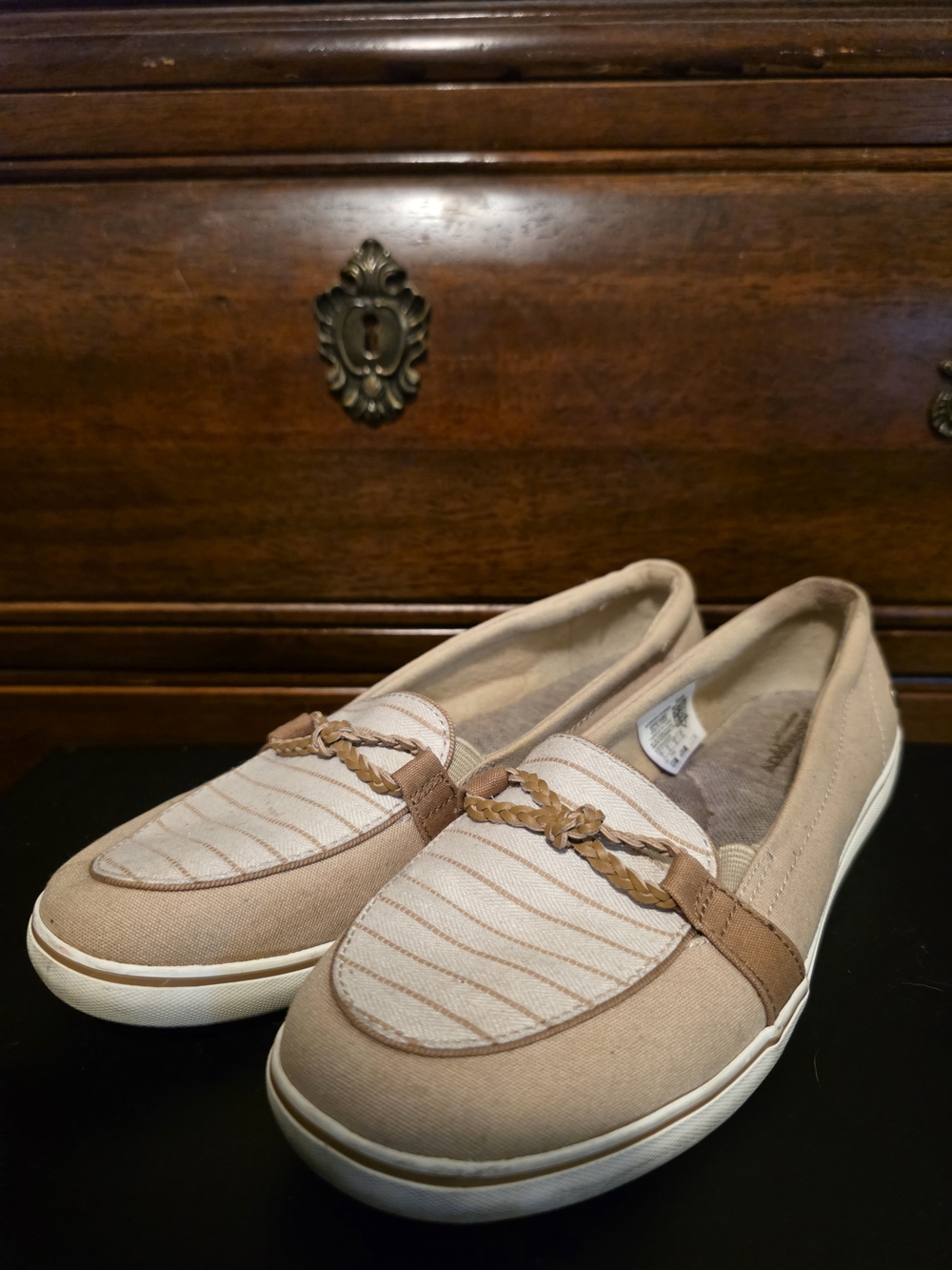 Keds Women's Tan Braided Slip-On Loafers